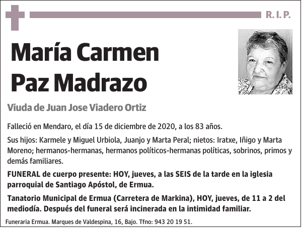 María Carmen Paz Madrazo