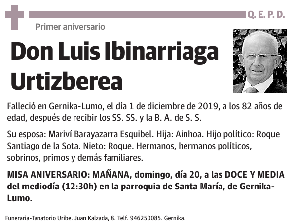 Luis Ibinarriaga Urtizberea