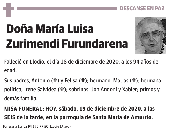 María Luisa Zurimendi Furundarena