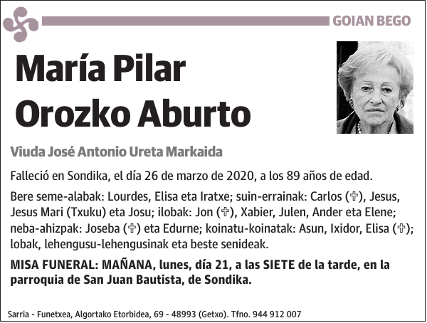 María Pilar Orozko Aburto