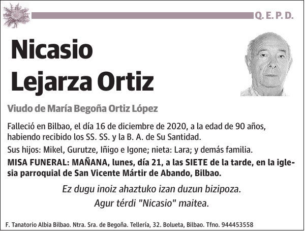 Nicasio Lejarza Ortiz