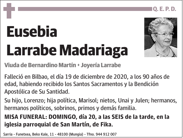 Eusebia Larrabe Madariaga