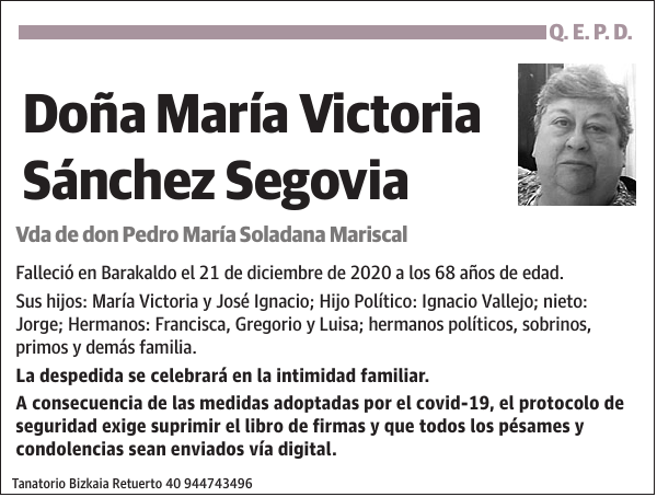 María Victoria Sánchez Segovia