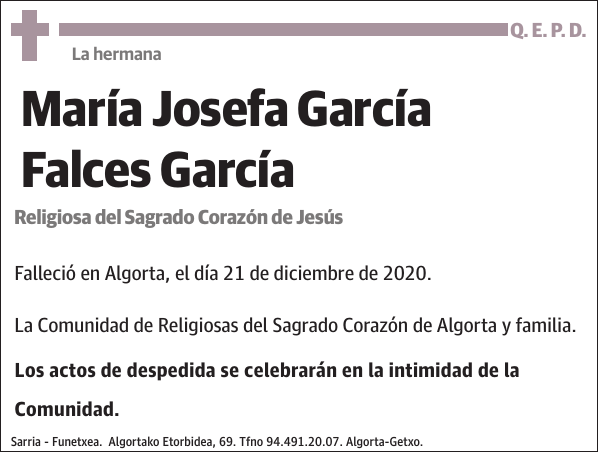 María Josefa García Falces García