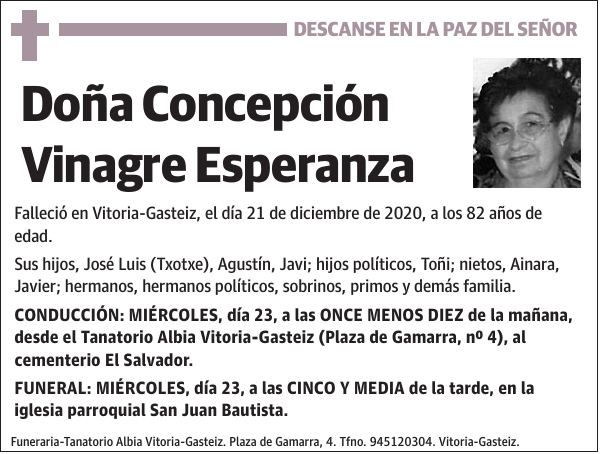 Concepción Vinagre Esperanza