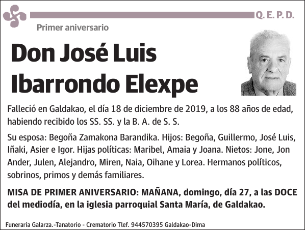 José Luis Ibarrondo Elexpe