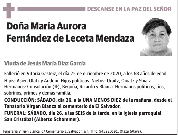 María Aurora Fernández de Leceta Mendaza