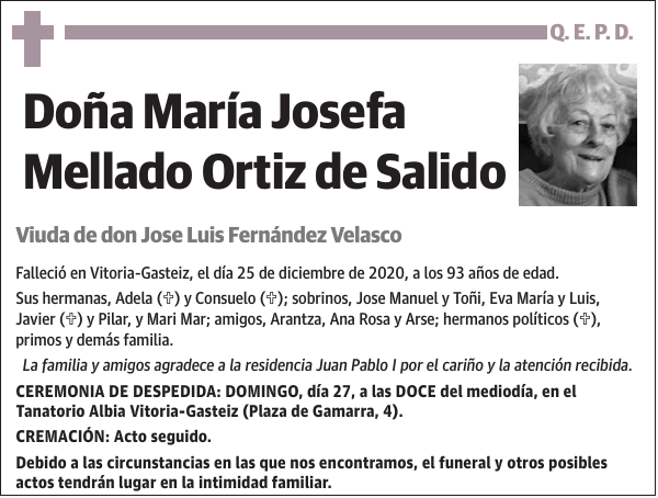 María Josefa Mellado Ortiz de Salido