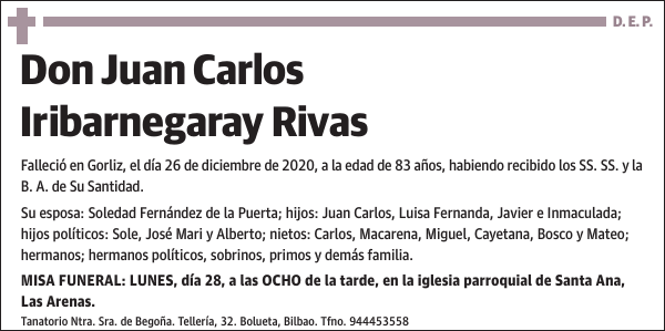 Juan Carlos Iribarnegaray Rivas