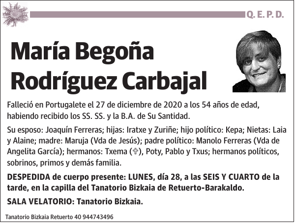 María Begoña Rodríguez Carbajal