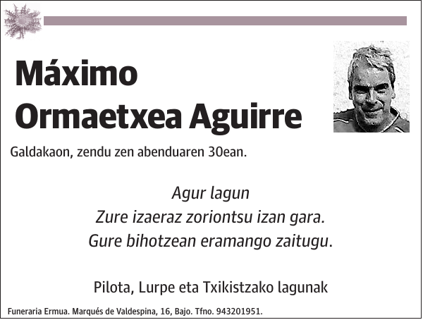 Máximo Ormaetxea Aguirre