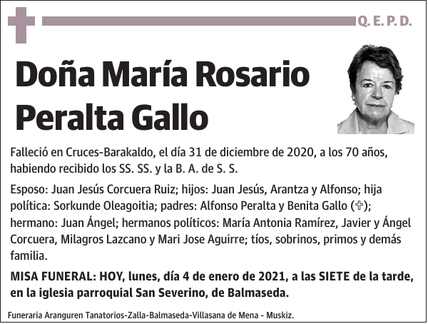 María Rosario Peralta Gallo