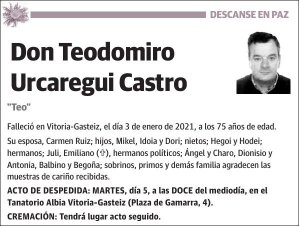 Teodomiro Urcaregui Castro 'Teo'