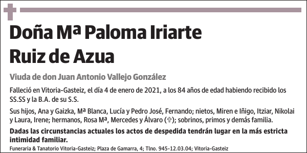 Mª Paloma Iriarte Ruiz de Azua