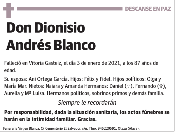 Dionisio Andrés Blanco