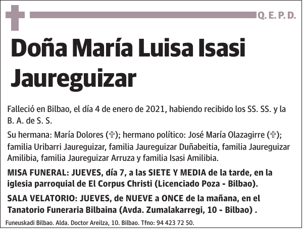 María Luisa Isasi Jaureguizar