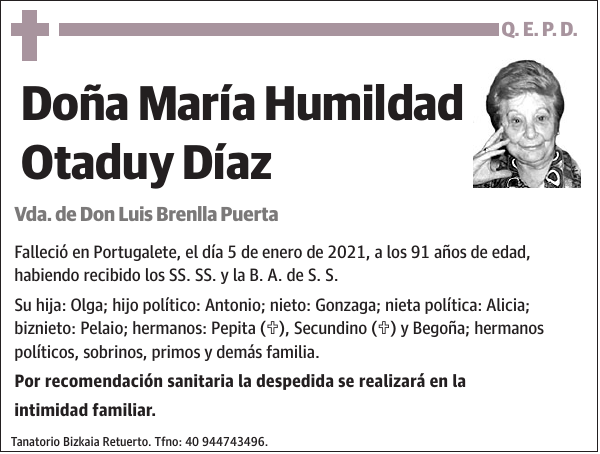 María Humildad Otaduy Díaz