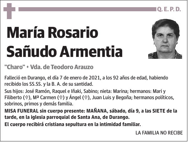 María Rosario Sañudo Armentia