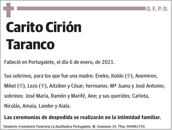 Carito Cirión Taranco