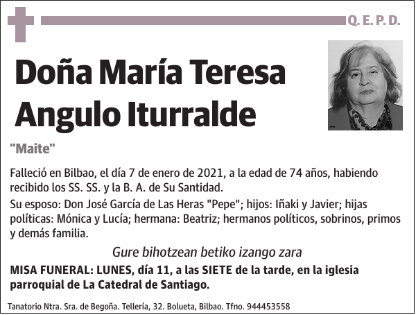 María Teresa Angulo Iturralde 'Maite'