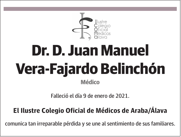 Dr. D. Juan Manuel Vera-Fajardo Belinchón