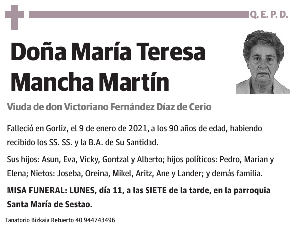 María Teresa Mancha Martín