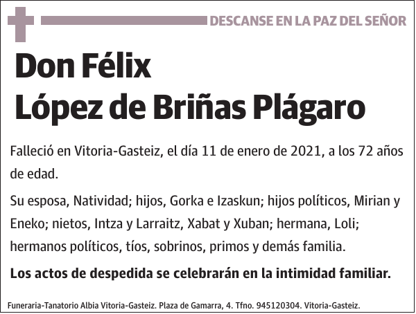 Félix López de Briñas Plágaro