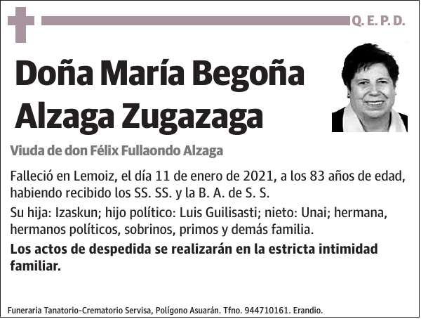 María Begoña Alzaga Zugazaga