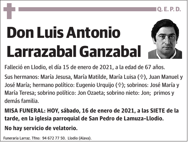 Luis Antonio Larrazabal Ganzabal