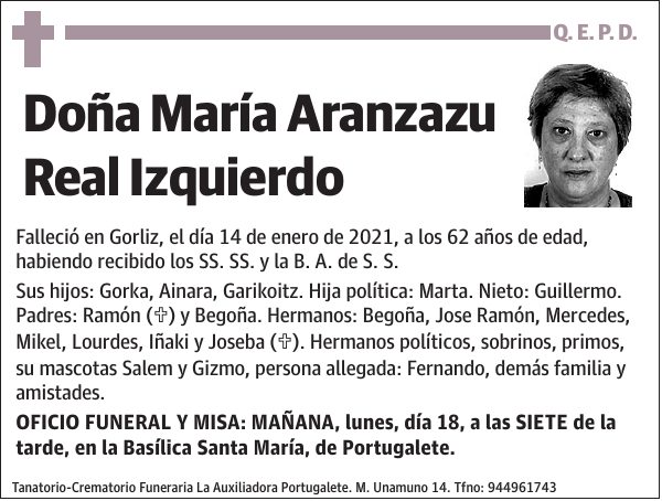 María Aranzazu Real Izquierdo