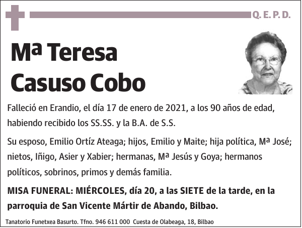 Mª Teresa Casuso Cobo