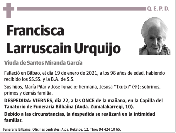 Francisca Larruscain Urquijo