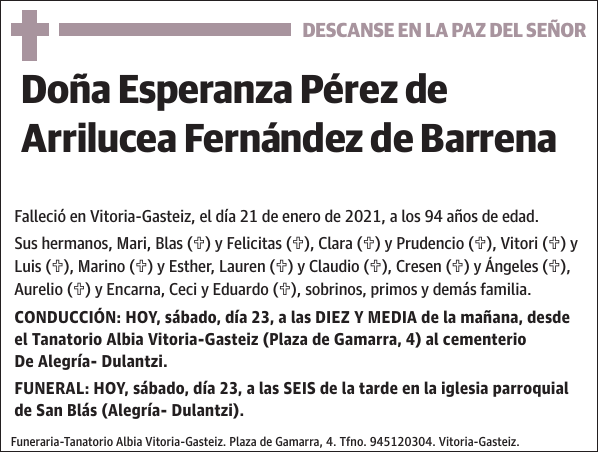 Esperanza Pérez de Arrilucea Fernández de Barrena