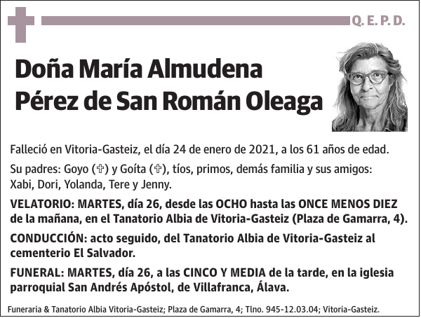 María Almudena Pérez de San Román Oleaga