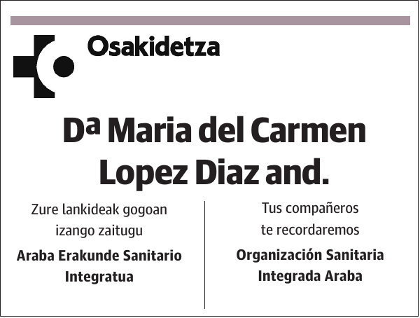 Maria del Carmen Lopez Diaz