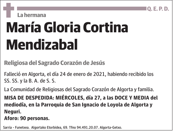 María Gloria Cortina Mendizabal