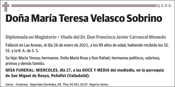 María Teresa Velasco Sobrino