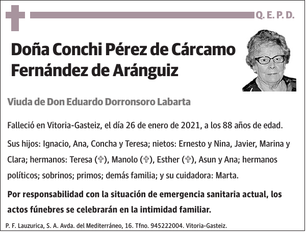 Conchi Pérez de Cárcamo Fernández de Aránguiz