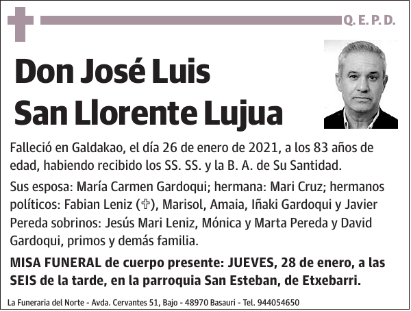 José Luis San Llorente Lujua