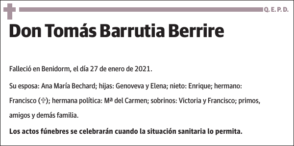 Tomás Barrutia Berrire