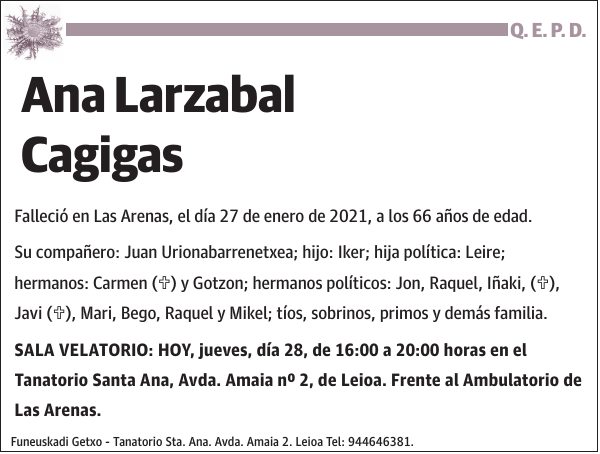 Ana Larzabal Cagigas