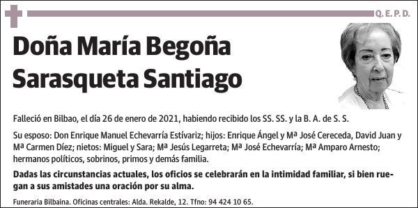 María Begoña Sarasqueta Santiago