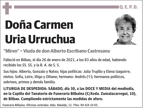 Carmen Uria Urruchua