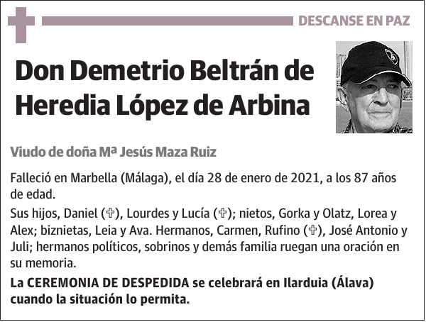 Demetrio Beltrán de Heredia López de Arbina