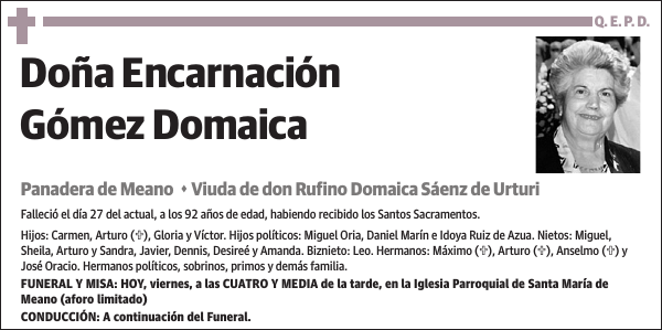 Encarnación Gómez Domaica