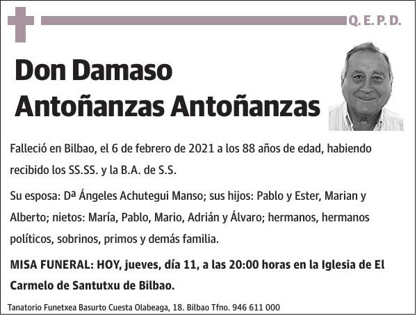 Damaso Antoñanzas Antoñanzas