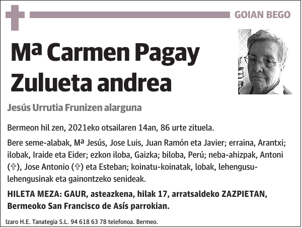 Mª Carmen Pagay Zulueta