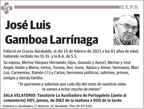 José Luis Gamboa Larrínaga