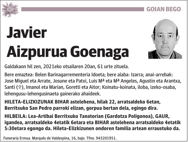 Javier Aizpurua Goenaga