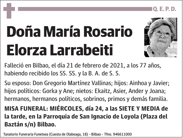 María Rosario Elorza Larrabeiti